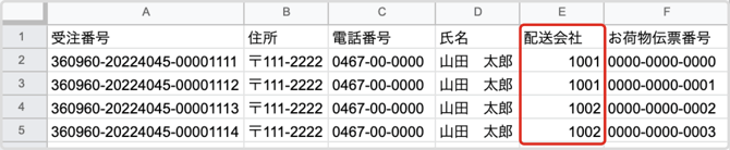 Google スプレッドシートサンプル7